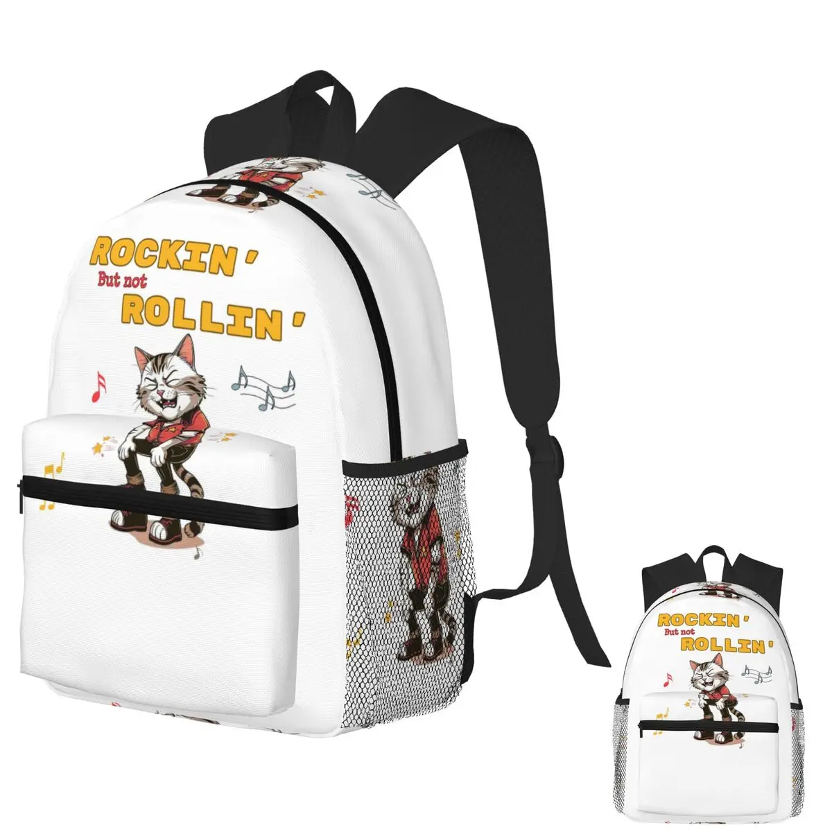 

Rockin' But Not Rollin Student Backpack School Bag Hiking Travel Daypack for Men Women Fashion Bookbag Shoulder Bags