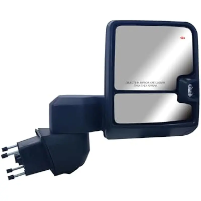 Right Side Door Mirror with Power Adjustment Heated Glass Puddle Lamp Blind Spot Indicator Turn Signal and Temperature Sensor fo