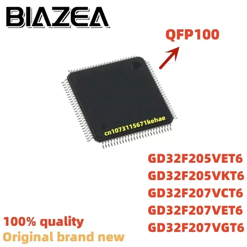 1piece GD32F205VET6 GD32F205VKT6 GD32F207VCT6 GD32F207VET6 GD32F207VGT6 QFP100 Chipset