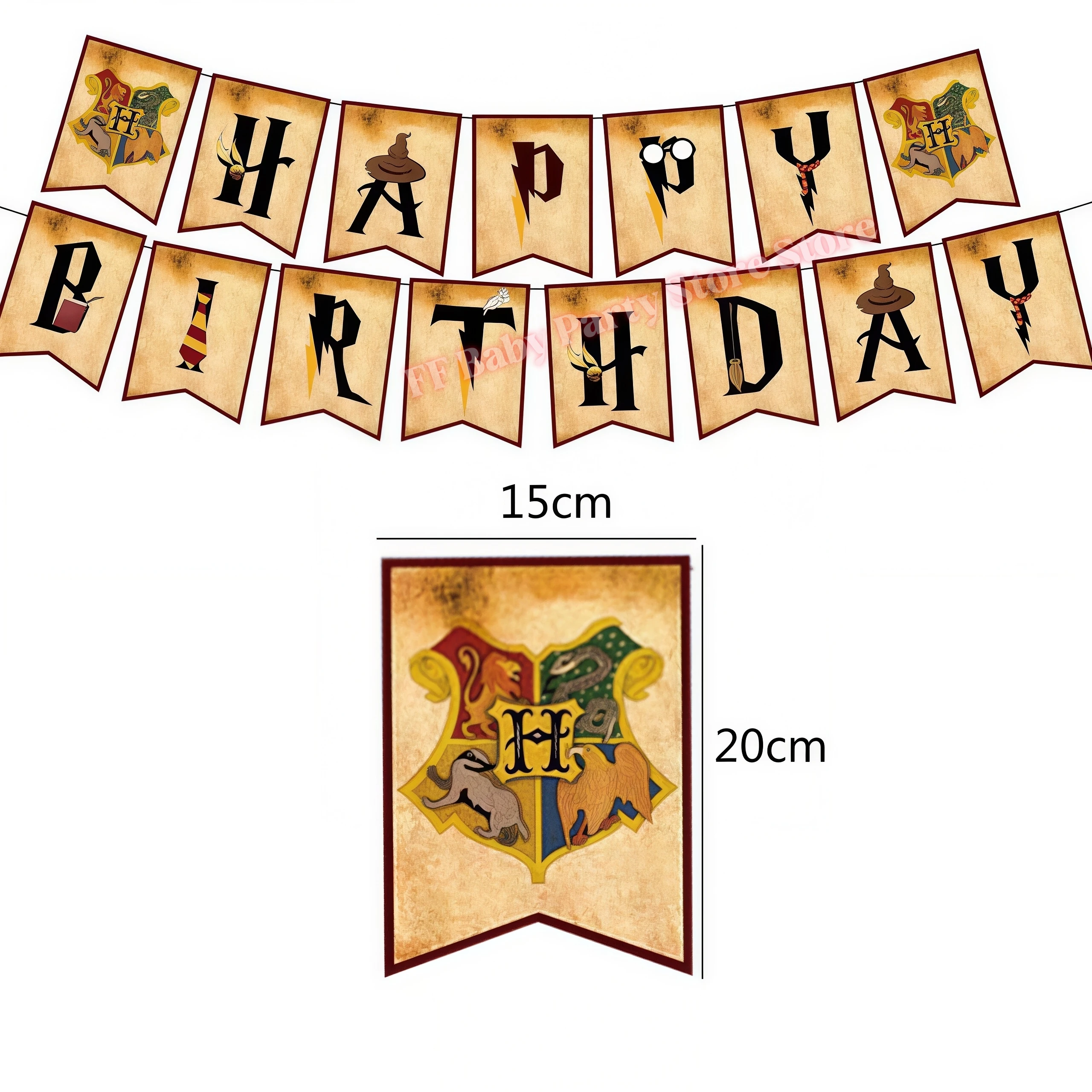 Academy Magics Geburtstagsparty-Dekoration, Harry-Potter-Motiv, Ballon, Teller, Becher, Serviette, Kindergeschenk, Babyparty-Zubehör, Event-Artikel, Souvenir – Detail 18