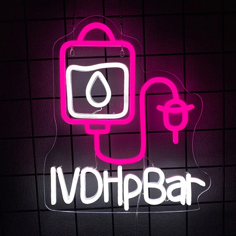 

Iv Drip Bar Neon Sign, Iv Therapy Led Light Nurse Medical Spa Icon, Usb Powered, Used For Decor Lights In Clinics And Hospitals.