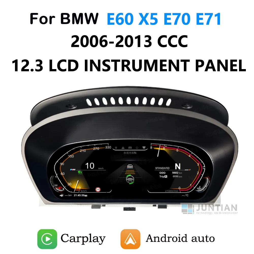 LCD Digital instrument Cluster For BMW E60 E70 E71 2006-2014 Wireless CarPlay and Android Android  Auto Hicar Airplay HDMI