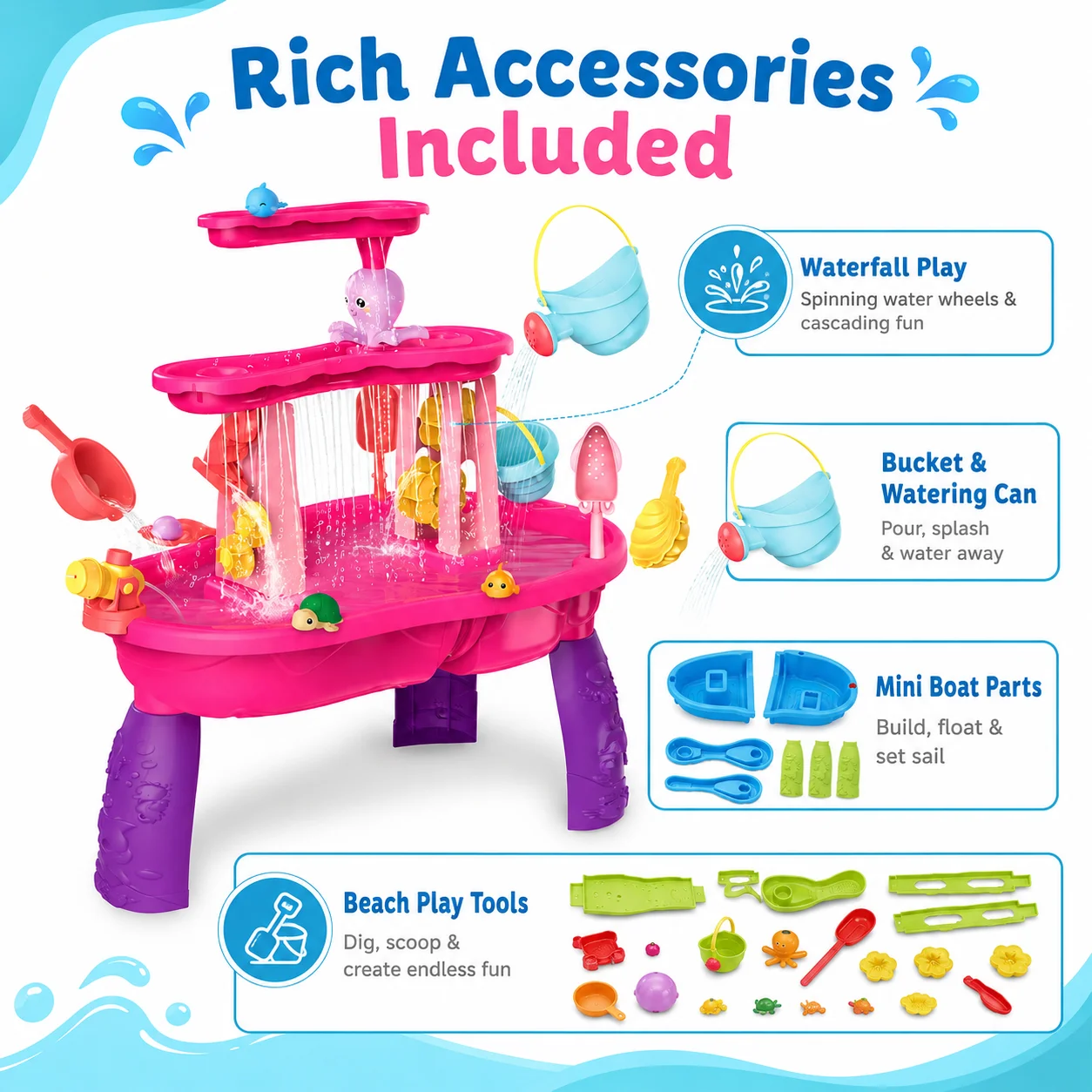 Mesa de Água Infantil MQUDUO, - Kids Outdoor Water Table avaliação e preço