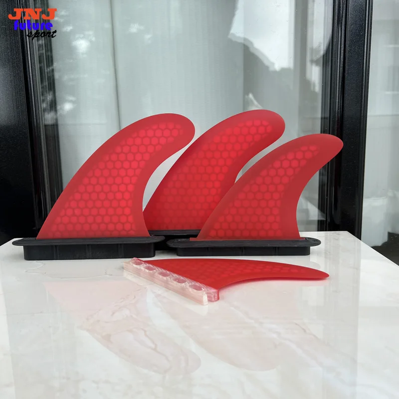 JNJ-Future Surfboard Quad Fins Thruster, Made from Fiberglass and Epxoy Resin, 2x G5 2x GX