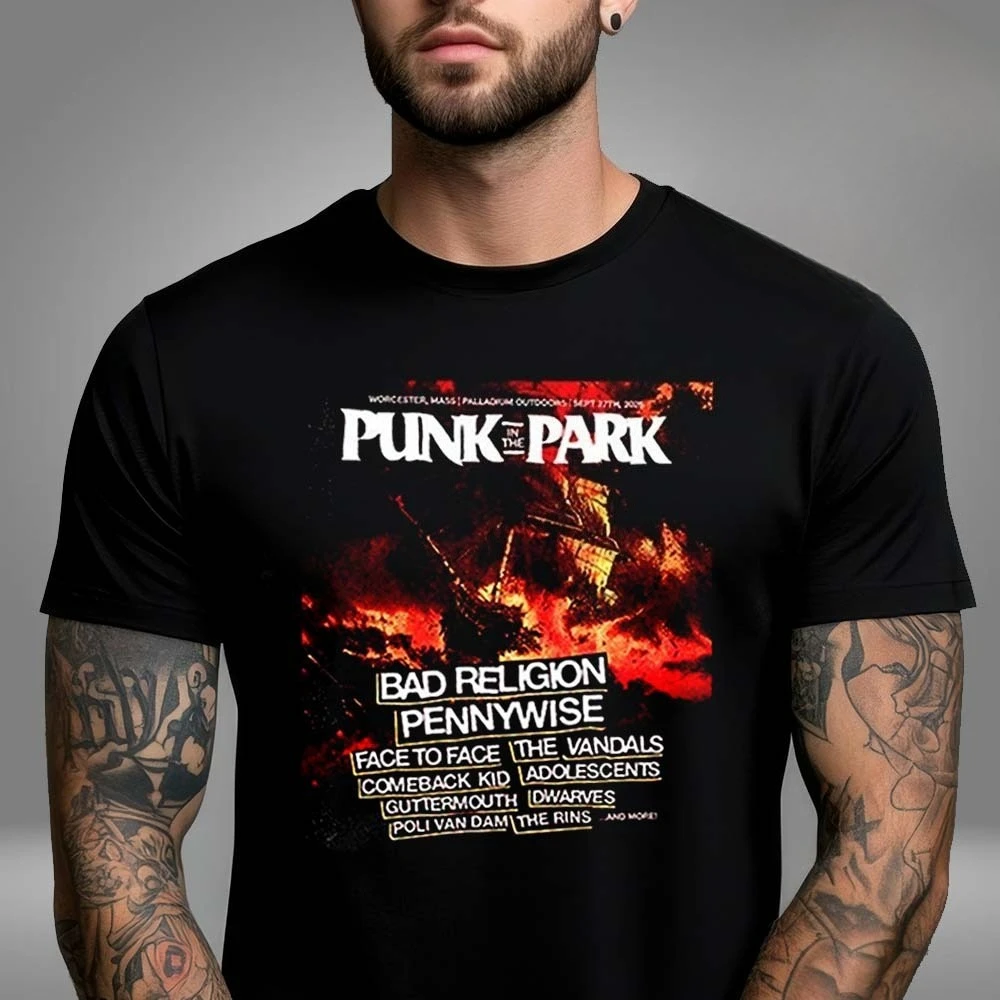 

Новая футболка унисекс «Punk in The Park in Denver CO on Jul 15 20 2025» Высококачественная роскошная футболка для мужчин и женщин Топ Y2k 2026 Лето