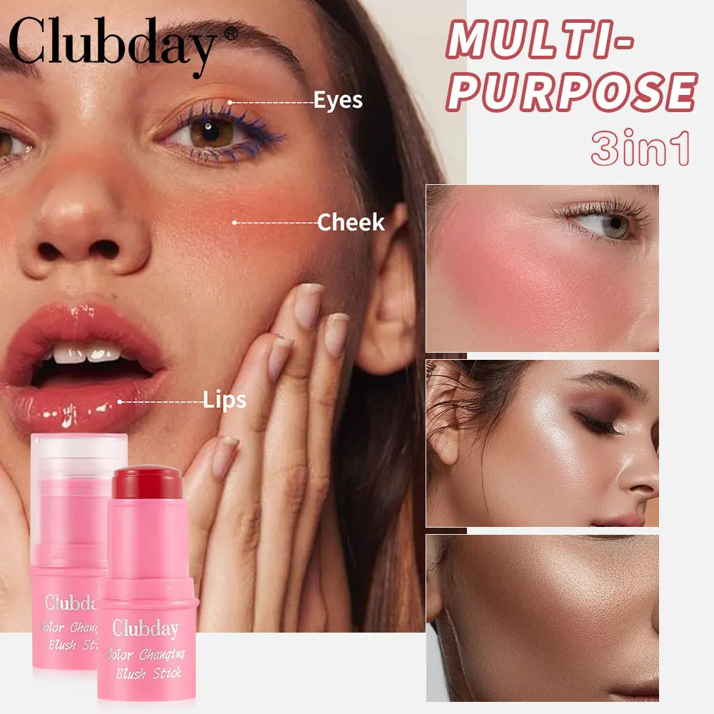 Blush Stick - Texture Opaca Effetto Gel per Contorno Viso e Illuminante, Facile Applicazione del Colore, Blush in Crema Impermeabile a Lunga Durata