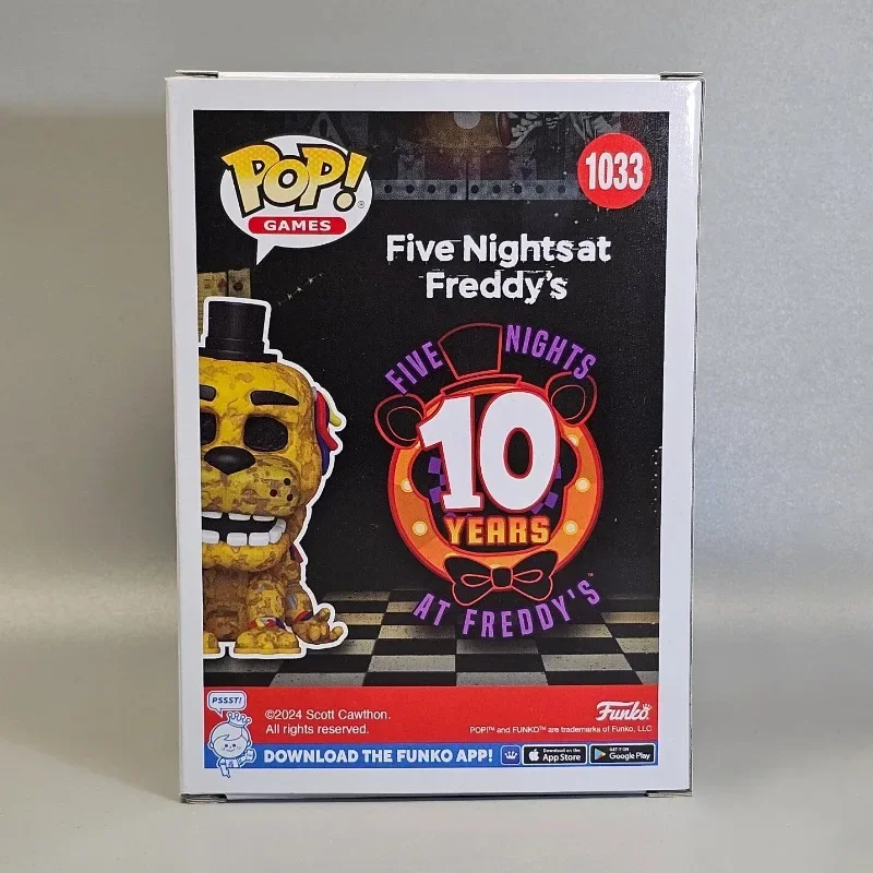 متوفر في المخزون Funko Pop الأصلي خمس ليال في Freddy's1086 ذابل فريدي دمية ألعاب شخصيات الحركة للبنين بنات أطفال هدية نموذج