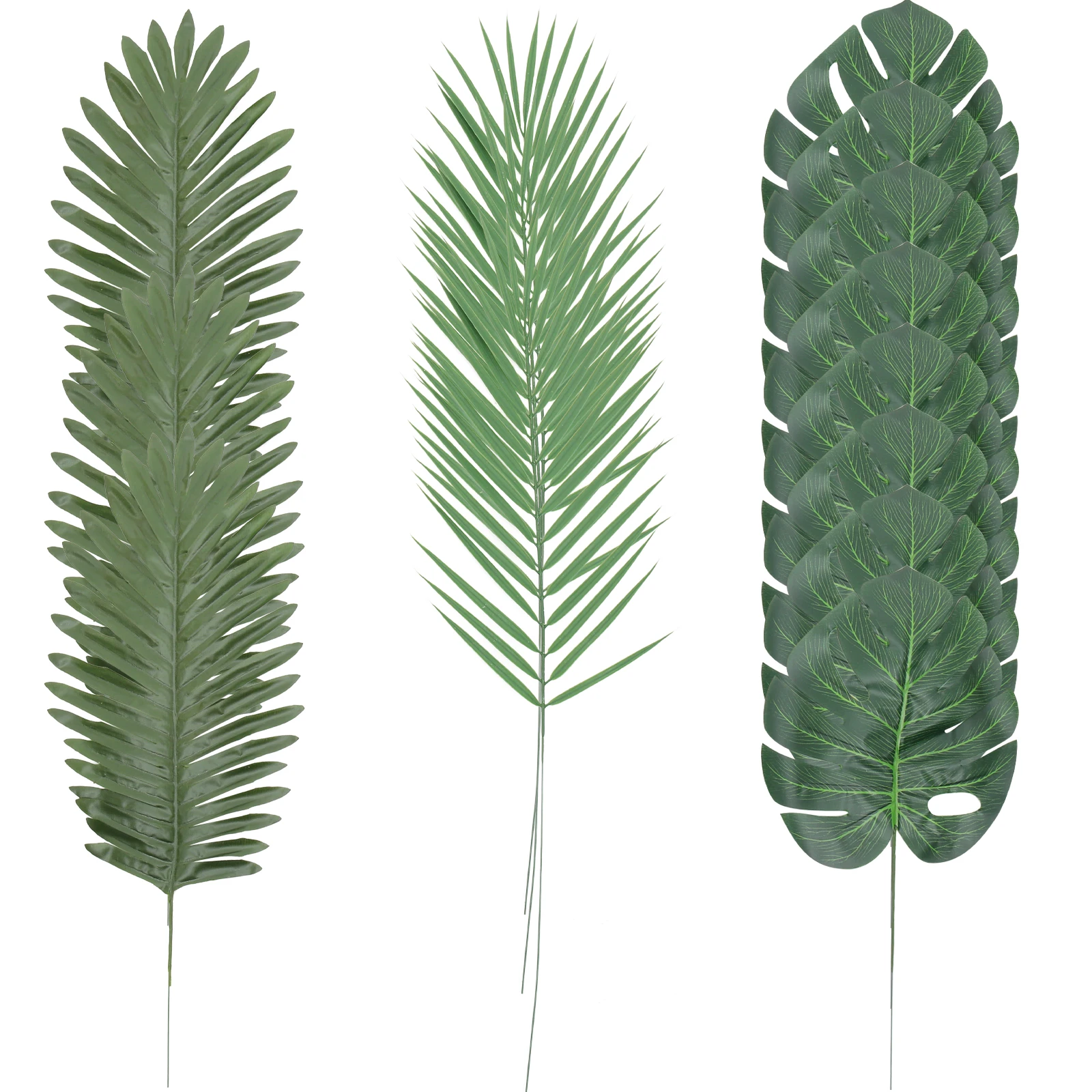 

14pcs Artificial Props Fake Green Silk Cloth Simulation Plants Realistic Decorative Leaf Adornments Home Bar Restaurant