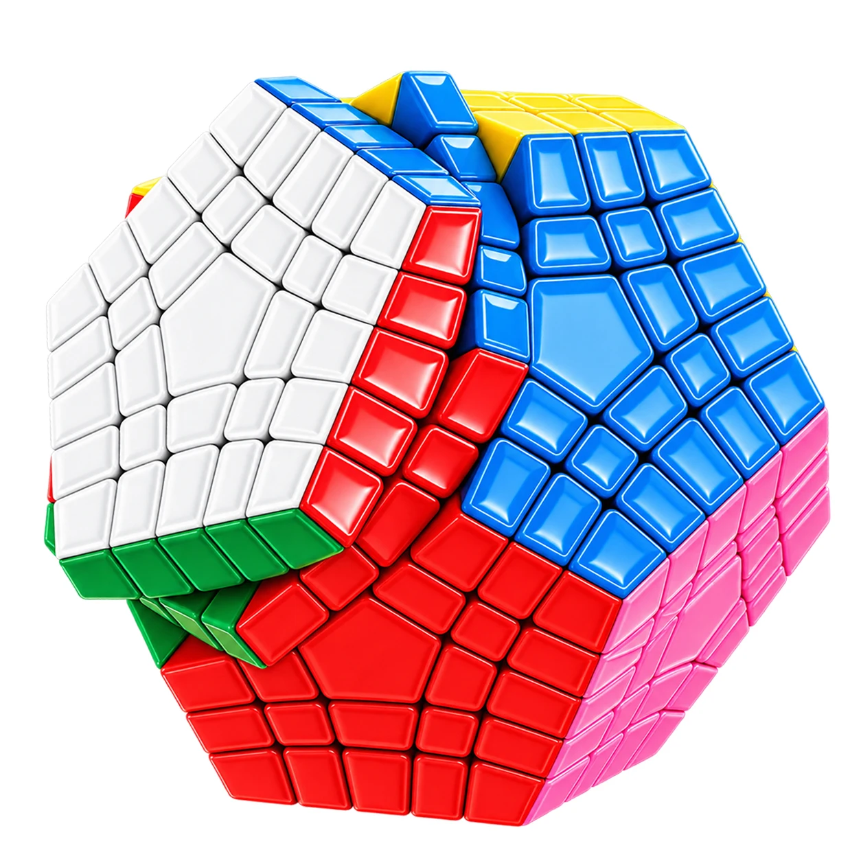 sengso 4x4 5x5 6x6 Megaminx Speed Cube, Stickerless High-Level Dodecahedron Puzzle, Smooth Turning Brain Teaser