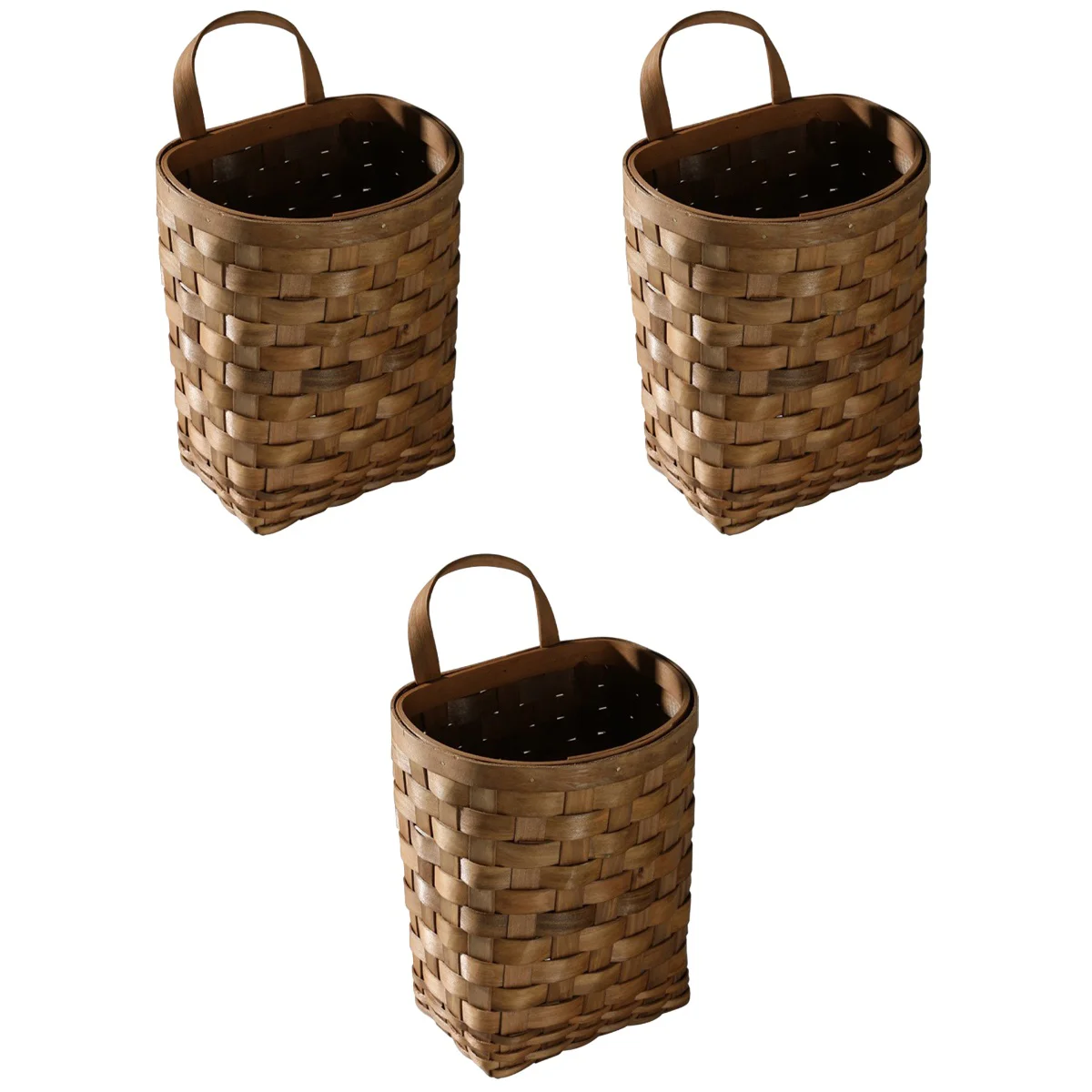 

3pcs Wall Hanging Basket Ginger Garlic Basket Fruit Storage Basket Hanging Flower Basket Decor