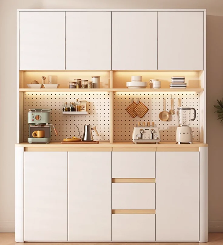 Modern simple wooden tableware cabinet home catering kitchen living room bedroom with hotel storage function