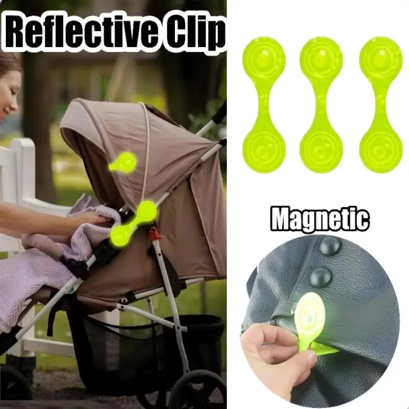 Kids Backpack Magnetic Reflective Clips Night Visibility Reflector Bag Clips For Safe Walking To School