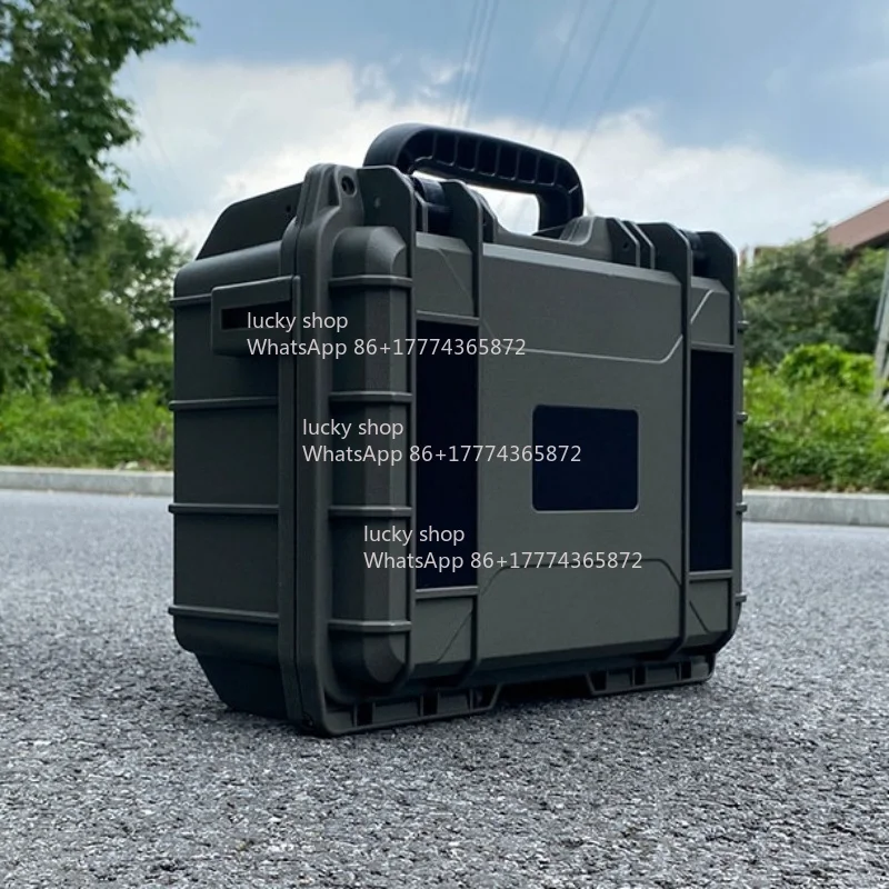 Waterproof Portable Storage Protection Box, Instrument and Equipment Storage Box,Gray-green Three-proof Equipment