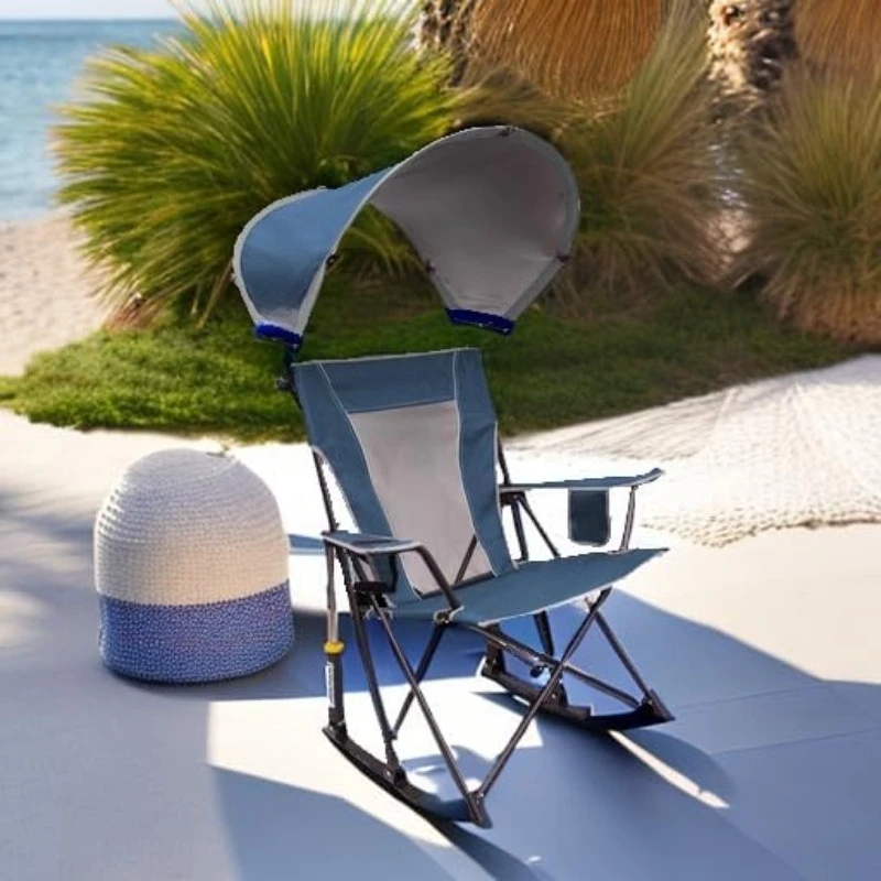 

Sunshade Rocker Outdoor Rocking Chair with Canopy