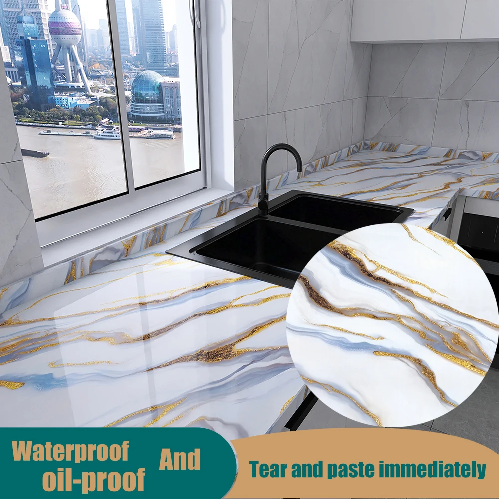 

40 см мраморные обои, восстановленные водостойкие самоклеящиеся маслостойкие наклейки на стену для кухонных шкафов и столешниц