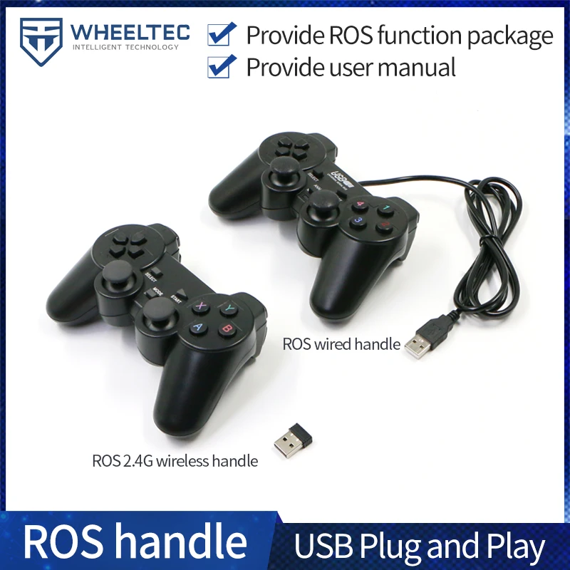 WHEELTEC ROS 2.4G wireless handle USB plug and play smart car remote control button control SLAM