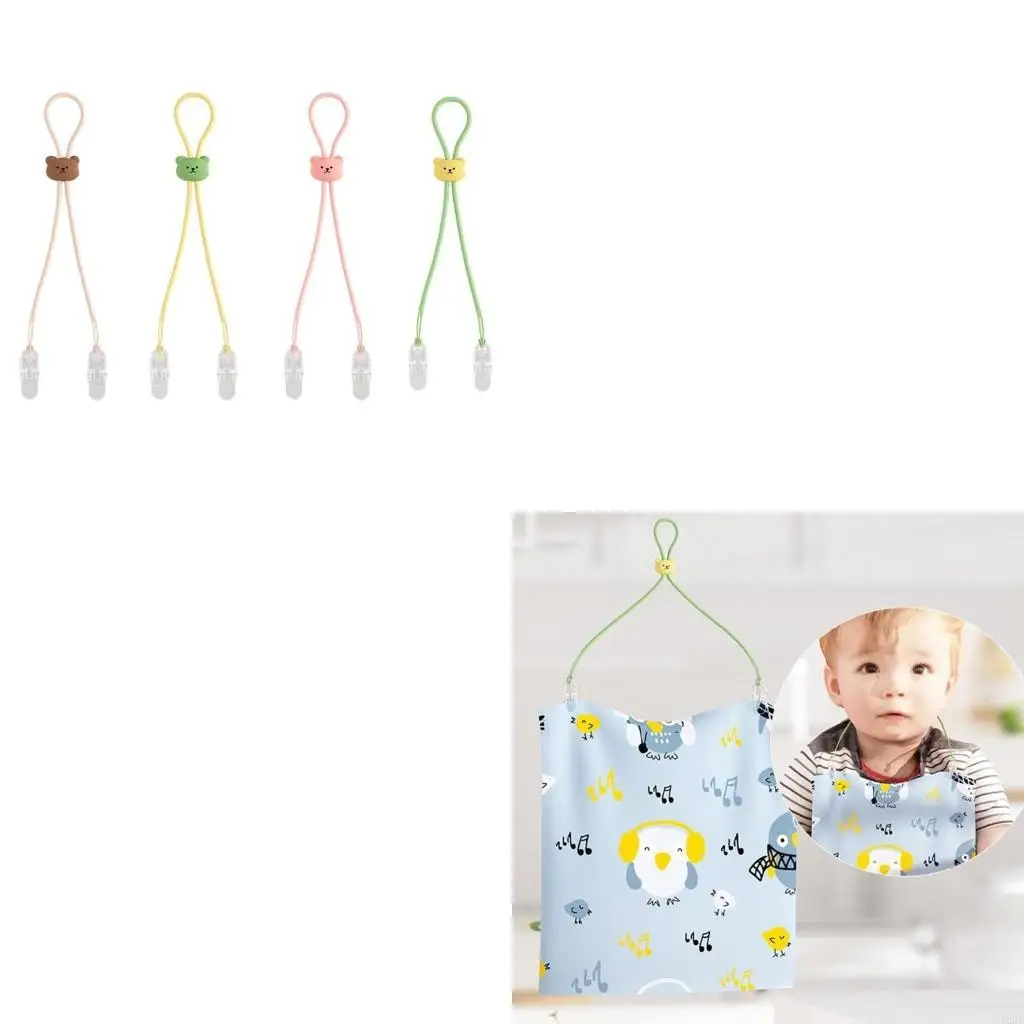 

Portable Dining Clothing Protector for Infant Napkin Holder Baby Napkin Clips Bib Holder Clip Napkin Towel Neck Strap 425F