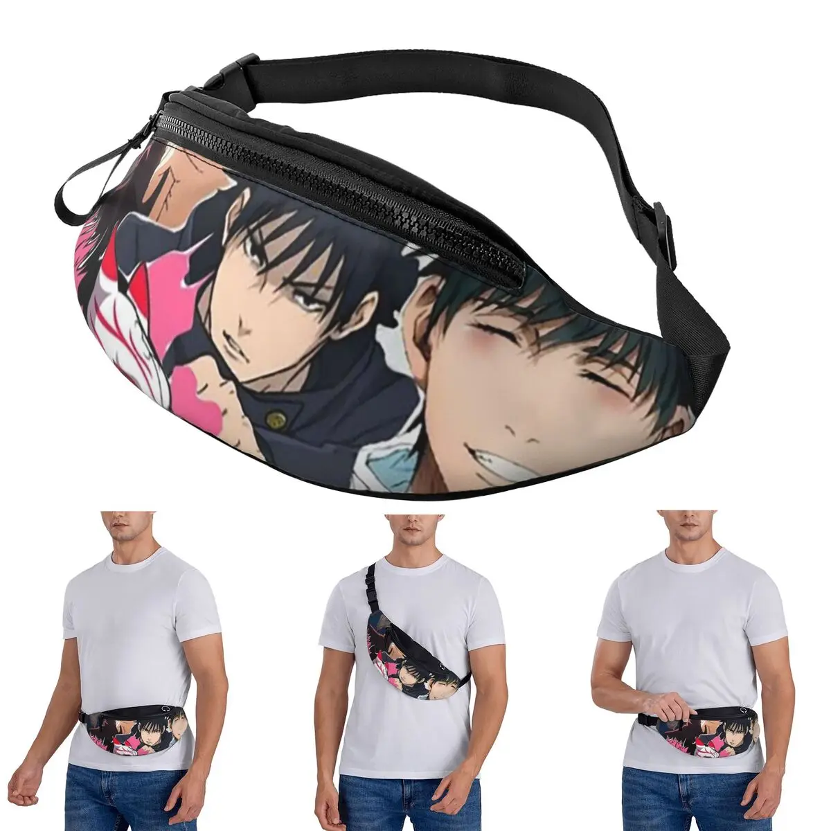 

Crossbody Waist Bag Megumi Besto Friendo Jujutsu Kaisen Sukuna Anime Men Women Fanny Pack Traveling Running Money Phone Pouch