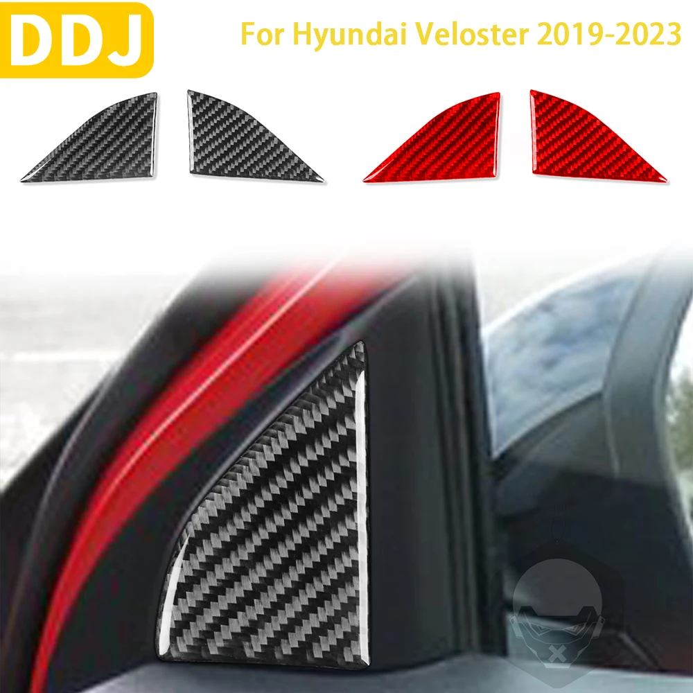 

For Hyundai Veloster 2019 2020 2021 2022 2023 Accessories Carbon Fiber Car Interior Inside Door Pillars Panel Sticker Decoration