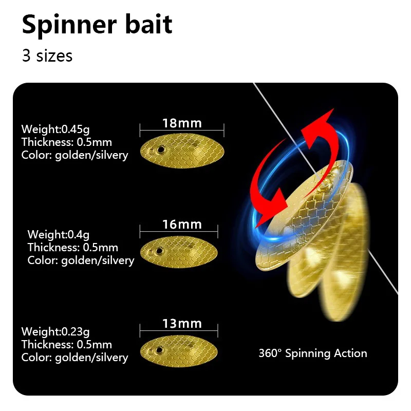 Micro Spinner cuchara para pesca con mosca – Señuelo agua dulce - imagen 2
