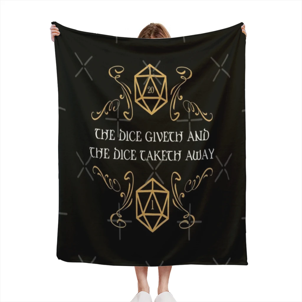 

The Dice Giveth and Taketh Away Natural 20 and Critical Fail Summer Blanket Thin Blanket Comforter Flannel Soft throw Blankets