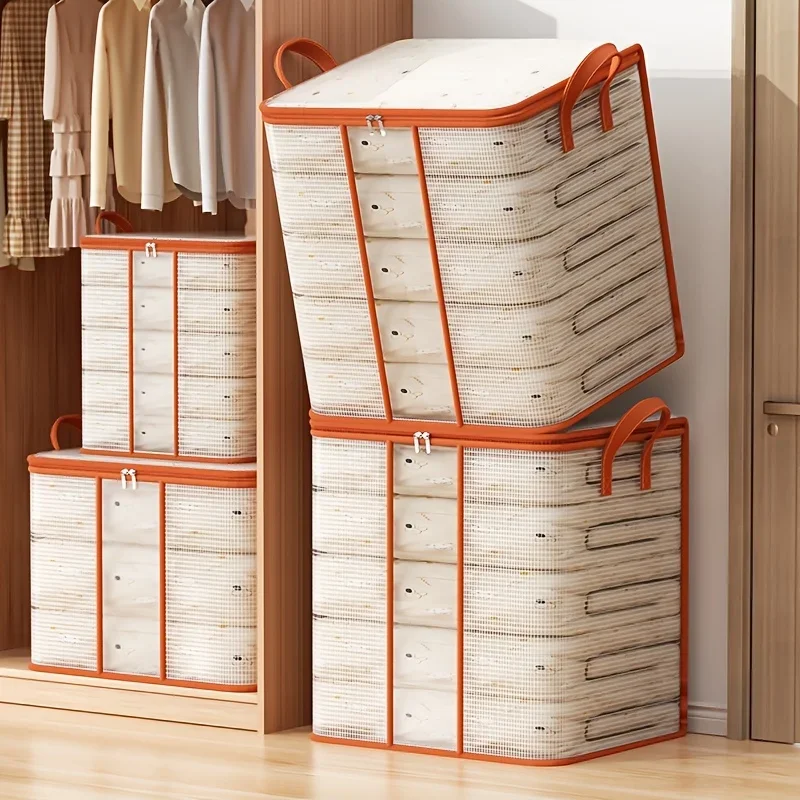 Foldable Dust-proof StorageBag Waterproof Transparent StorageBag Large Capacity Multifunctional Household Clothes StorageBag