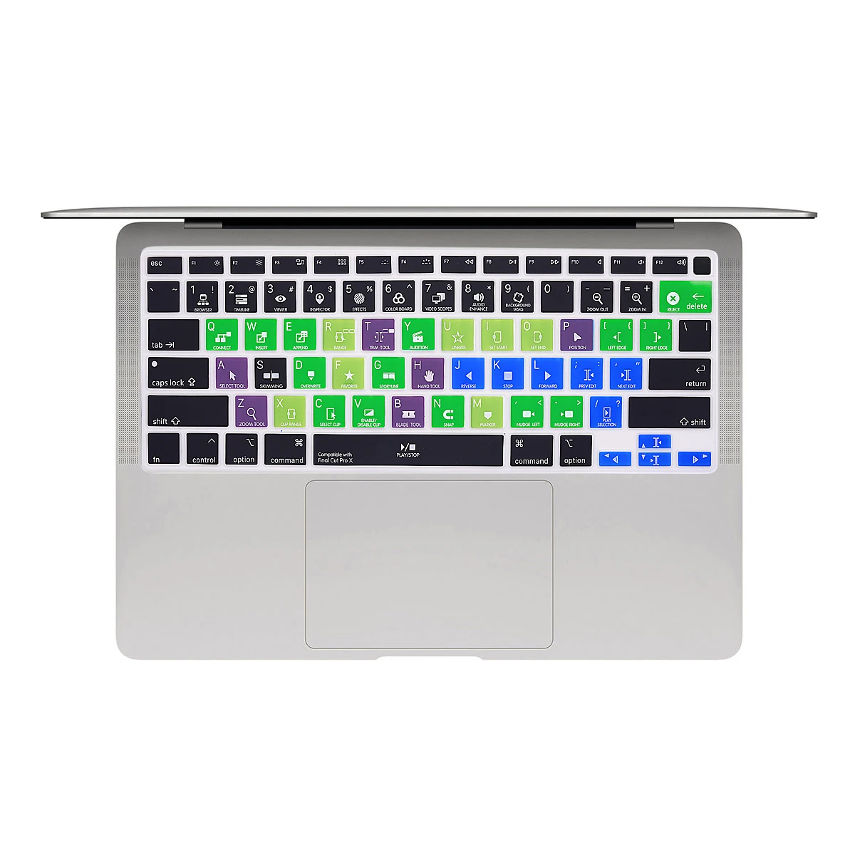 Tampa do teclado com Touch ID para MacBook Air, Final Cut Pro X, Layout dos EUA, 13,3 polegadas, A2179, A2337, Chip M1, 2021, 2020