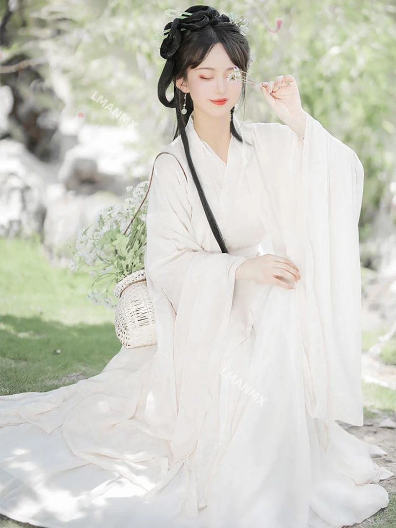 Abito da donna Hanfu abito da ballo tradizionale cinese Hanfu Costume Cosplay vestito bianco estivo Set cinese