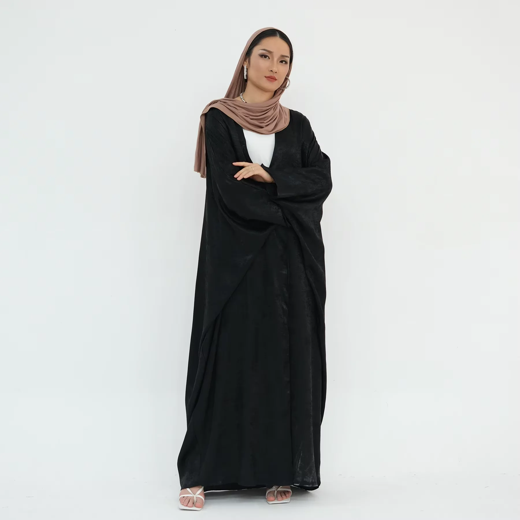 Femme Musulman Jalabiya Ramadan Abayas pour femmes Robe musulmane Kimono Cardigan dubaï turquie caftan Kebaya Robe Marocain Caftan