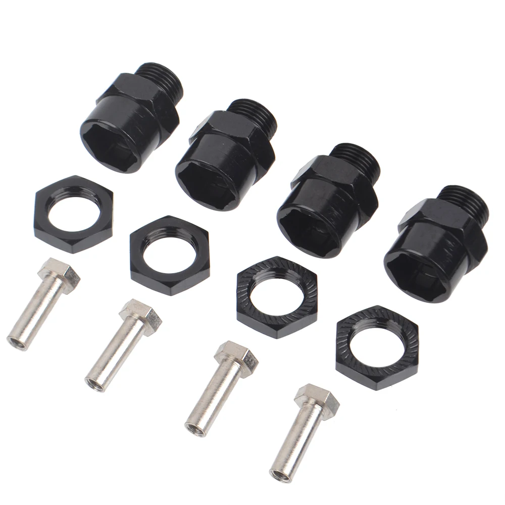 Aluminum Alloy 12mm to 17mm Hex Adapter Wheel Hex Hubs Extension Conversion Nuts for 1/10 1/8 RC Car buggy monster Bigfoot Truck