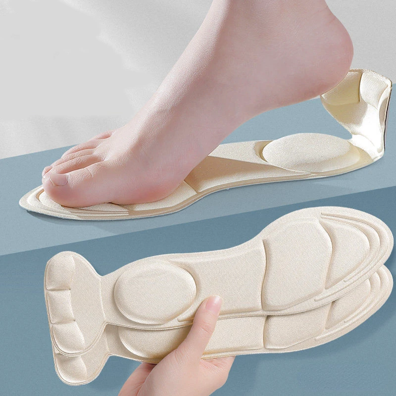 Semelles intérieures en mousse à mémoire de forme souple, chaussures à talons hauts, semelle intérieure découpable anti-alde, coussinets de chaussures de massage confortables et respirants, soins des pieds, 4 pièces