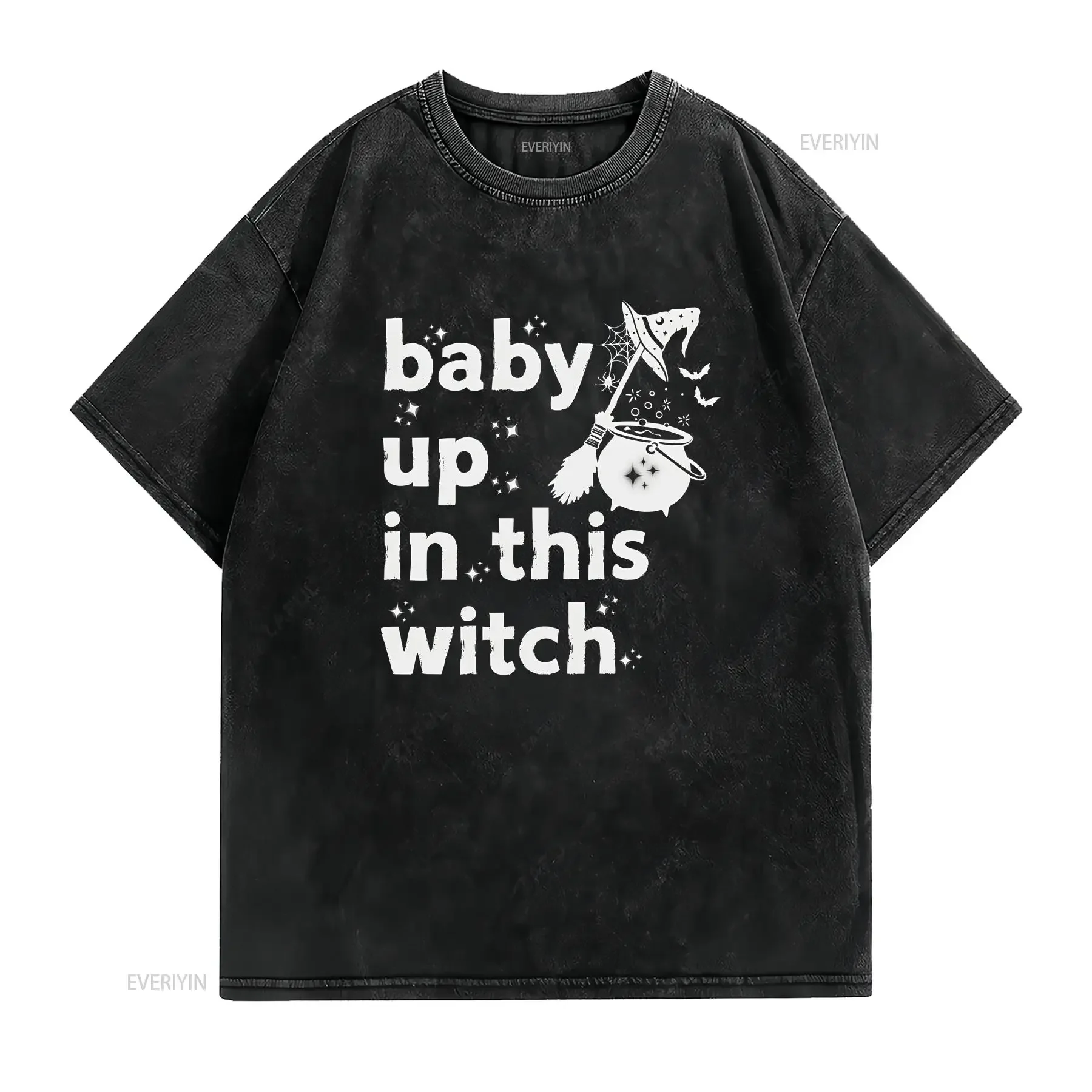 Funny Halloween Pregnancy Reveal T Shirt Cute Maternity Announcement Baby Bump Costume Idea Expecting Mom Outfit vintage Casual