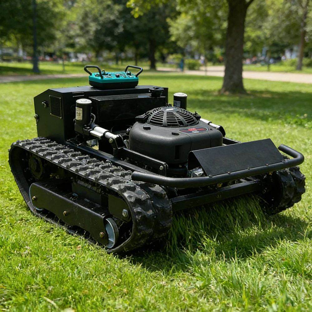 Professional Mini Intelligent Self-Propelled Lawn Mower Rubber Agricultural Remote Control Robot 21in Automatic Lawn Mower