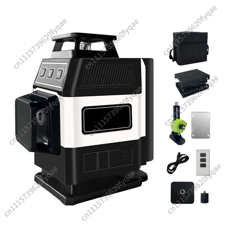 Mini 16 Lines Green Laser Level, Self-leveling High Precision Thin Beam Wall Laser Measuring Tool with Full Accessories