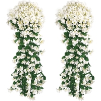 1PC Artificial Flowers Silk Violet Wall Hanging Wedding Scene Decor Home Potting Outdoor Garden Party Festival diy gifts Hotsale