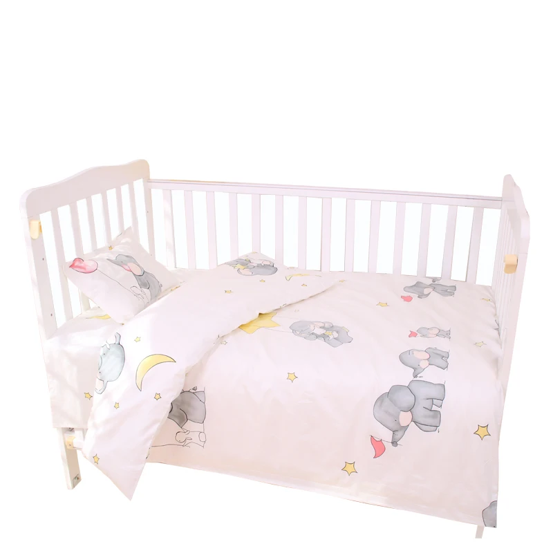 Cotton Baby Bedding Kit Newborn Baby Pillow Baby Bed  Anti-Collision Fence Newborn Child Cotton Quilt Set