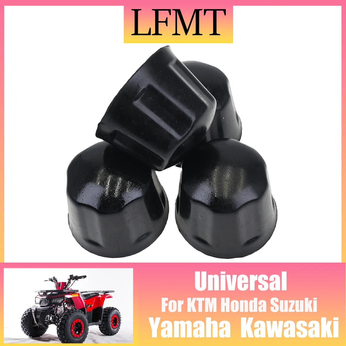 

4Pcs/lot Rubber Dust Nuts Covers Dust Protector For 50cc 70cc 110cc 125cc ATV Go Kart Quad Bike 4 Wheel Motorcycle Accessories