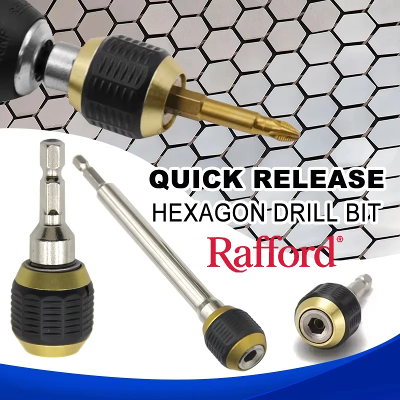 Strumento per cacciavite di conversione per trapano elettrico con asta di prolunga con impugnatura esagonale autobloccante a sgancio rapido pop-up a testa grande