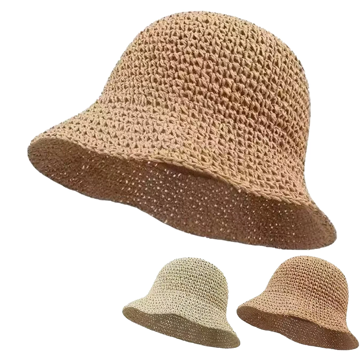 Unisex atmungsaktiver Strohhut mit Persönlichkeit, Frühlings- und Sommer-Fischerhüte, Outdoor-Freizeitmütze, Sonnenschutzhut