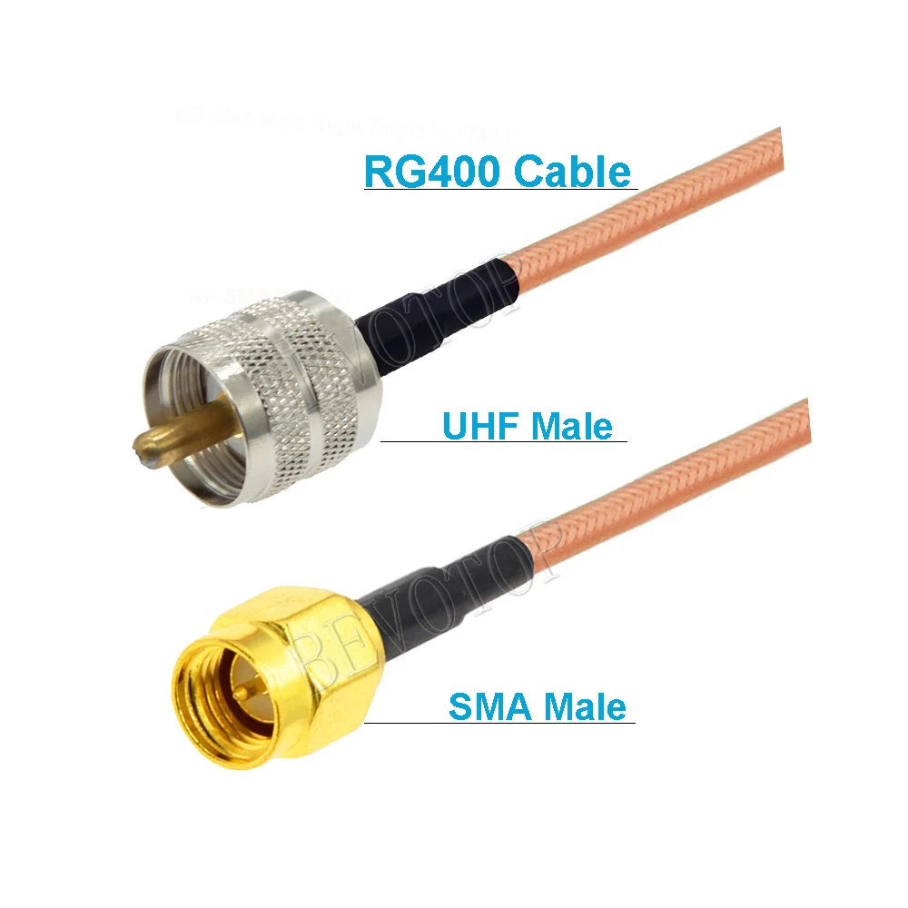 RG400 Coaxkabel Dubbel afgeschermd Krimp UHF PL259 N Type TNC BNC Man Vrouw Connector Verlenging Messing Koper voor snelle levering