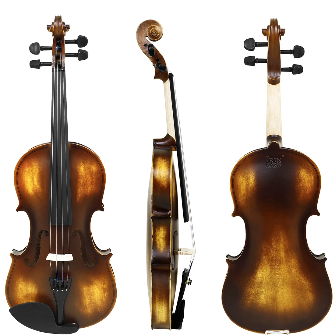 IRIN AV-207 4/4 Violin Retro Bright Light Solid Wood Professional Violin Musical Instruments with Case Bow