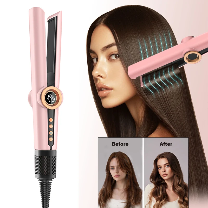 

Smart Library 2 In 1 Dry And Wet Hair Straightener Professional Hair Dryer High Air Volume Salon Flat Irons Titanium Hair Straig