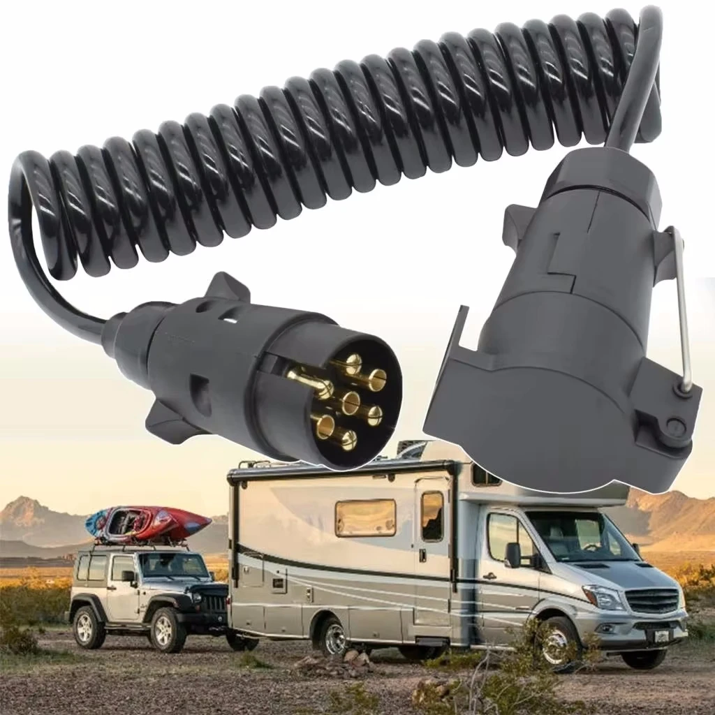 2M 7 Pin Truck Light Board Extension Cable Trailer and Power Supply Wire Plug Vehicle Socket Extension Wiring Car Accessories