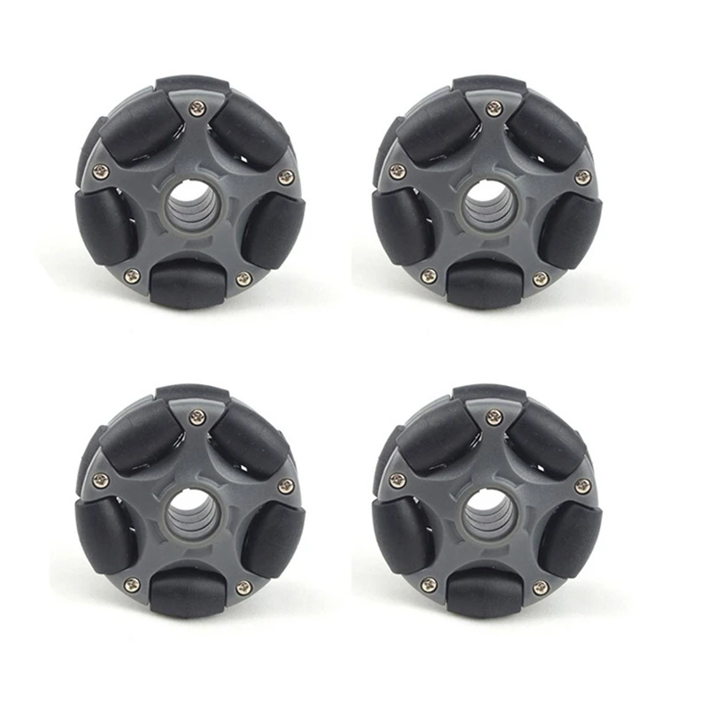 4Pcs 58Mm Plastic Omni Wheel For RC Robot Kit Servo Motor Omni Wheel 14135 ROS Platform Omnidirectional Motion