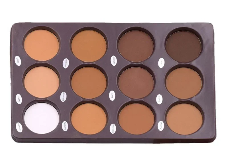 Coffee Color Contour Palette Makeup 12 Colors Long-Lasting Matte Eyeshadow Face Highlighters Make Up Contouring Powder Cosmetics