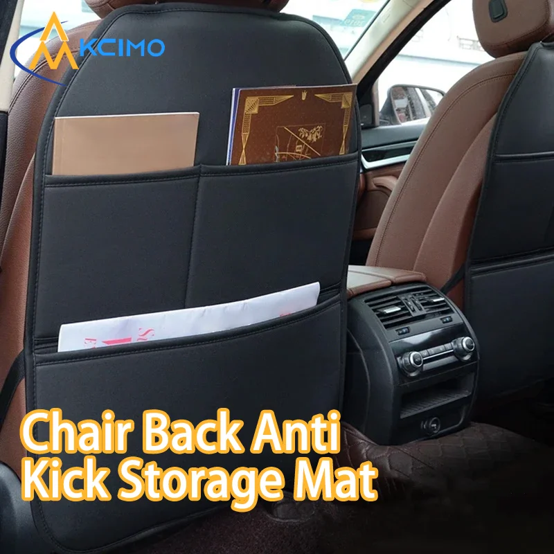 Stop Backseat Kicks for Good – Premium Cushioned PU Leather Seat Back Protectors, Waterproof & Kick-Resistant for Family Cars