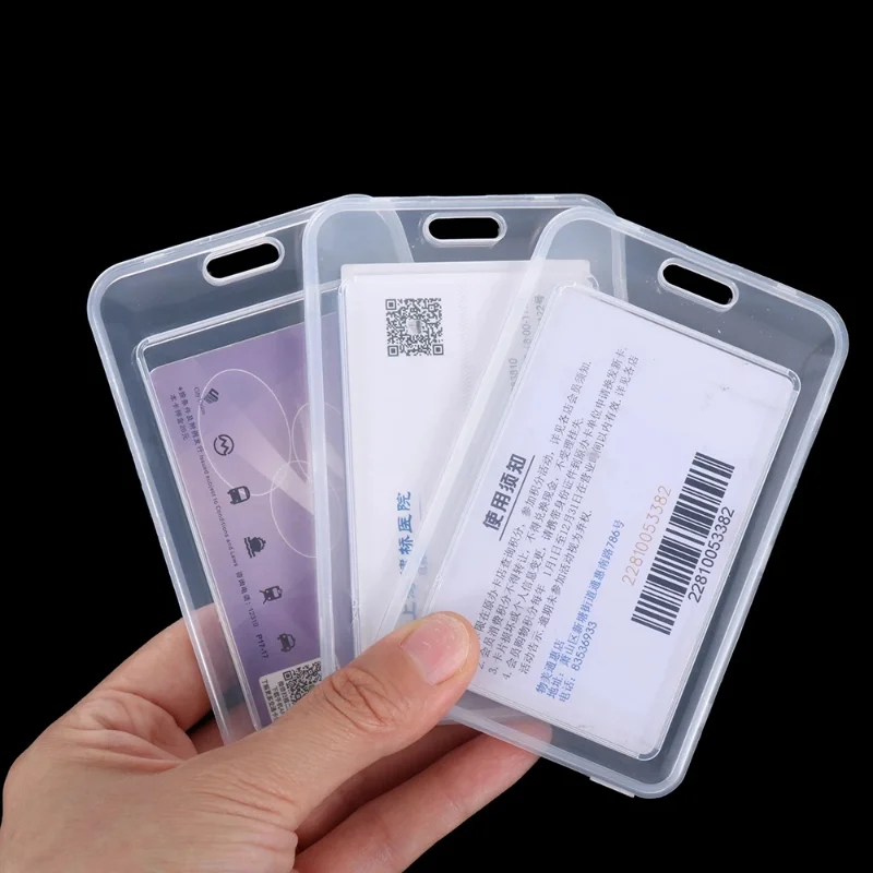 10/1PCS Transparent Waterproof Card Cover Business Bus Bank Credit Card Holder ID Card Case for Kid Women Badge Protector Cover