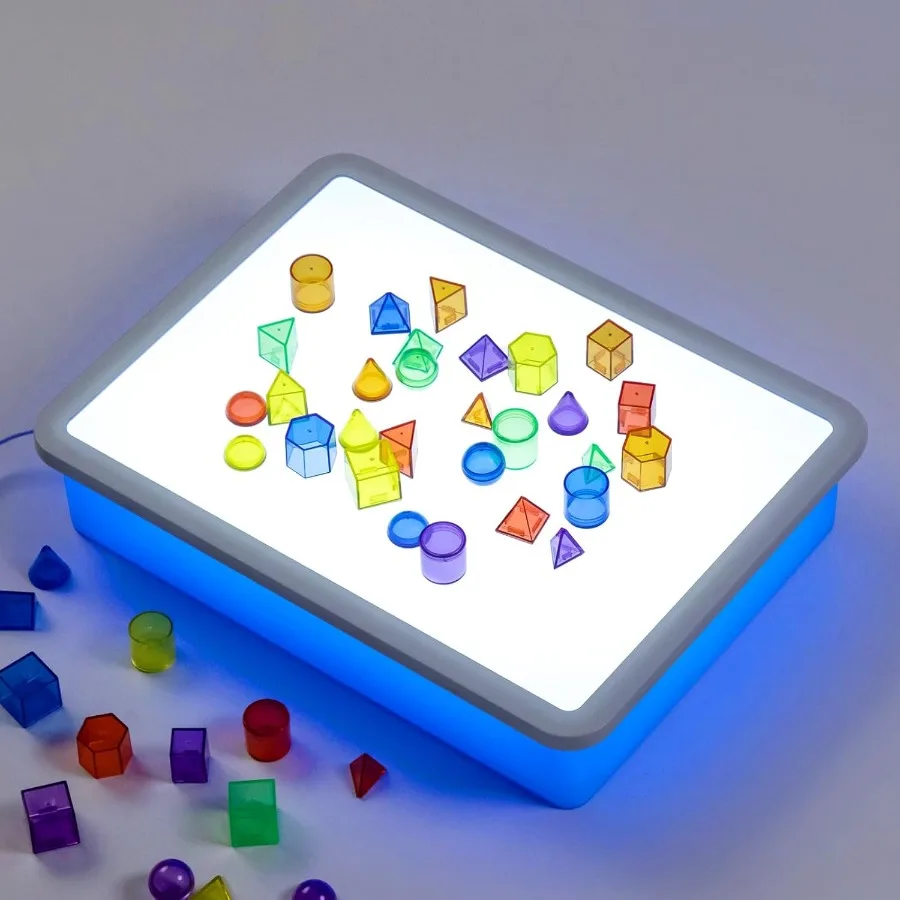 

Bright LED Light Box Light Table for Color Light Discovery Artistic Exploration and Creative Play BlueLightbox Only