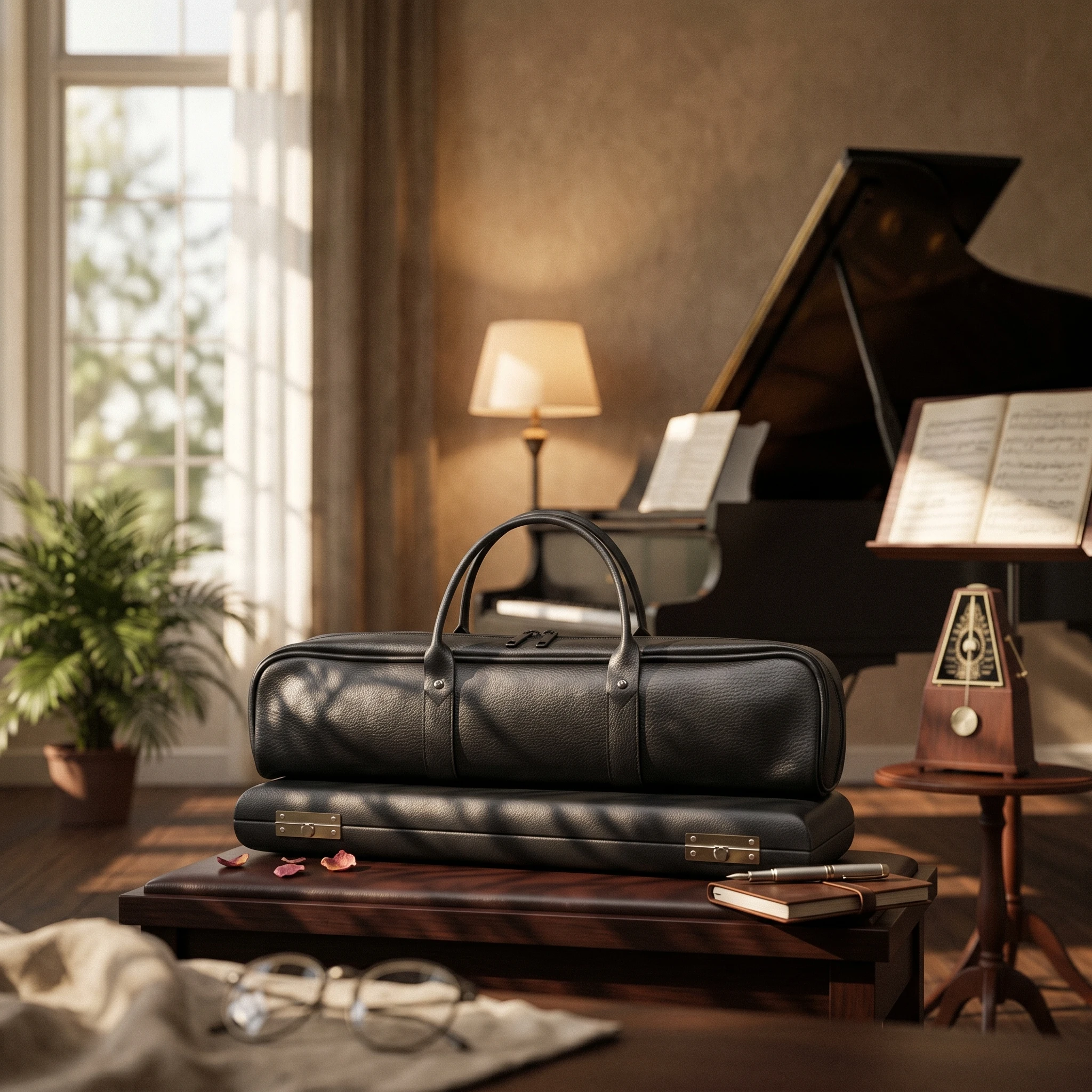 Flute Case Portable EVA Zipper Instrument Bag Music Accessory Shielding Performance Gear Long-Lasting for School