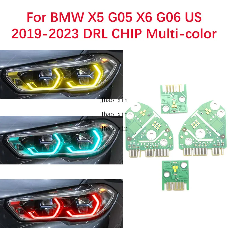 Car Headlight DRL CHIP Multi-color Ballast Light Guide Strip for BMW X5 G05 X6 G06 2019-2023 Angel Eye Module US Version Chip